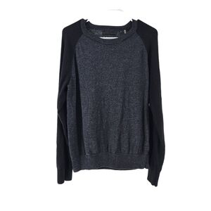 Report Collection Men's  Two-Toned Extra Fine Merino Round Neck Sweater - L